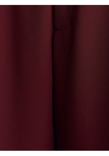 Dilvin 7954 Yüksek Bel Pantolon-bordo Bordo