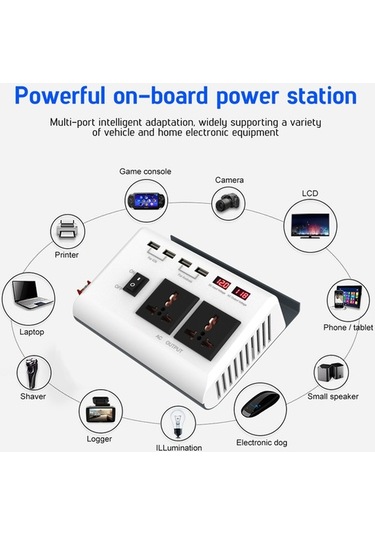 Dancemonkey 300w Güç Dc 12v-110v Ac 4 Usb Portlu İnvertör