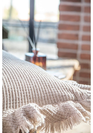 Ecocotton Dina Bej Çift Kişilik %100 Organik Pamuk Pike/yatak Örtüsü Bej