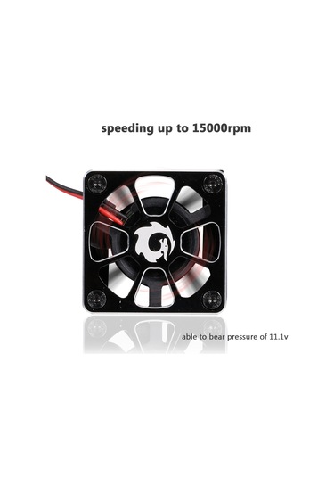 Samdoo Trx-4 Scxı10 Rc4wd Tırmanma Arabaları İçin 540/550 Motor Soğutucu Fanı Çift Kilitli Ve Adaptör Kablolu Siyah