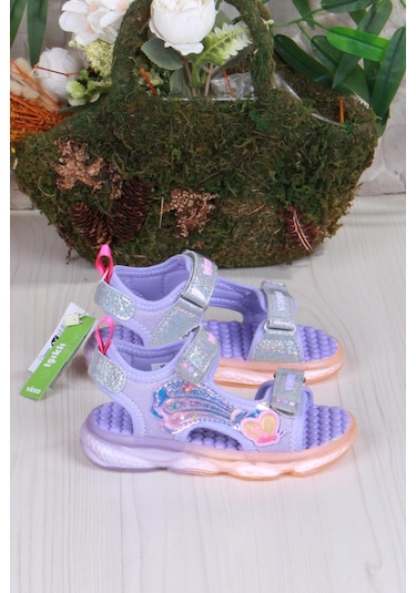 Vicco 332.b25y.254 Lila Can Anatomik Işıklı Kız Çocuk Sandalet Lila