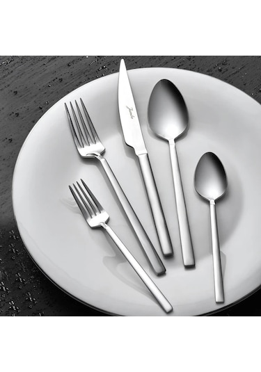Jumbo 1800 60 Parça 12 Kişilik Çatal Kaşık Bıçak Takımı GÜmüş
