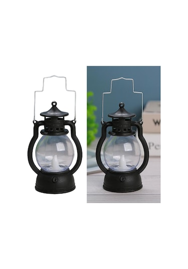 Suntek Magideal Fener Led Yağ Lambası Masa Sundurma Kabin Siyah