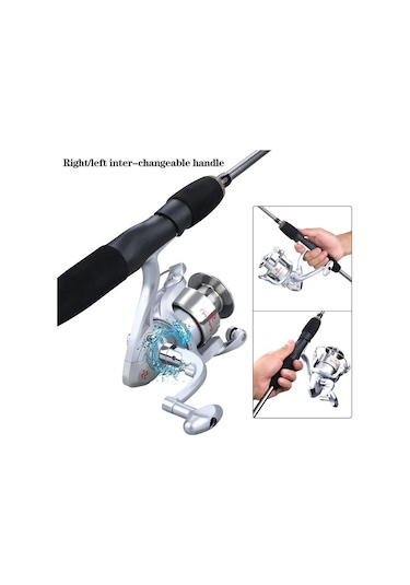 Olta Ve Makara Seti Deniz Sazan Balıkçılığı Seti İçin İplik Balıkçılık Makarası İle Karbon Fiber Çubuk Rod1.7m&2000