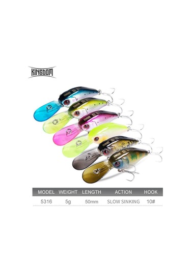 Krallık Balıkçılık Sert Mini Minnow Crankbaits Küçük Cranks Yemler Batan Cazibesi 5 Cm 5g Vmc 3516 İle Wobblers Lures