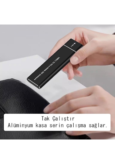 Cr18 10 Gbps Harddisk Kutusu Nvme M.2 Ssd Pcı-e Otg Çevirici Adaptör Usb 3.1 Type-c Gen2