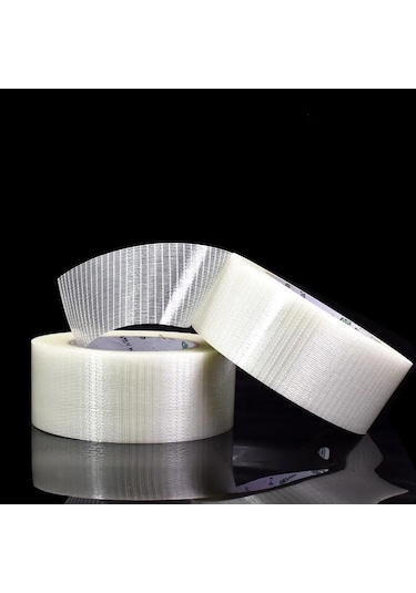 25m Izgara Fiber Bant Oyuncak Uçak Modeli Süper Güçlü Örgü Tek Taraflı Bant 25mm 25 M 1