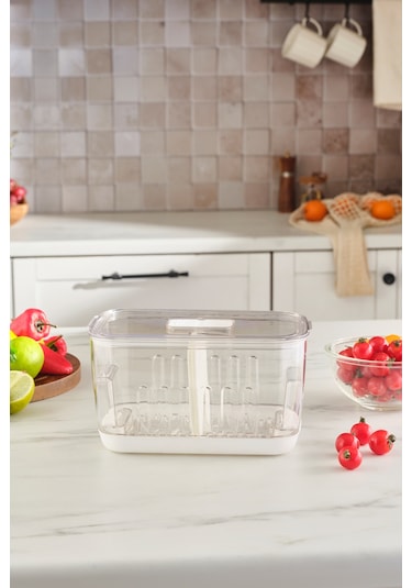 Karaca Citrina Saklama Kabı Beyaz Medium 2200 Ml Beyaz