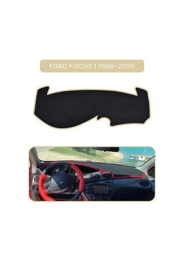 Ford Focus 1 1998-2005 Torpido Koruma Halısı Bej Kenar