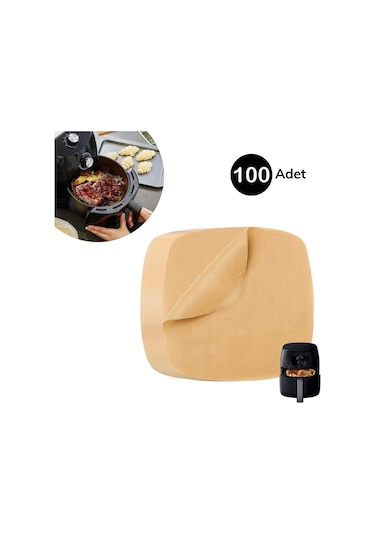 BUFFER® 100 Adet Air Fryer Tek Kullanımlık Pişirme Kağıdı