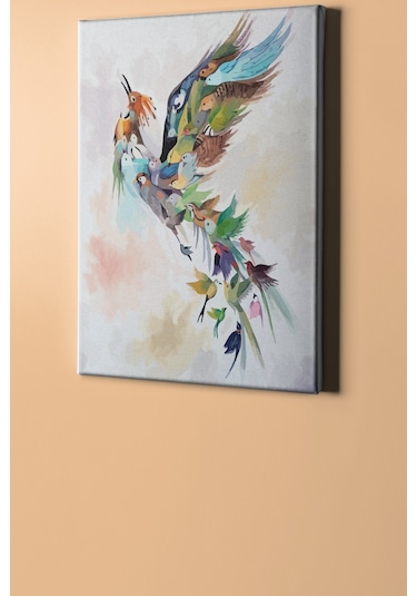Webstyle Sayılarla Boyama Seti Kasnaklı Zümrüdü Anka 60 X 75 Cm