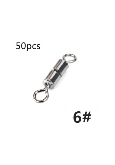 Ftk 50 Adet/grup Döner Bilyalı Rulman Balıkçılık Döner Katı Döner Güvenlik Yapış Halkası Döner Sazan Balıkçılık Aksesuarları 6 -50pcs