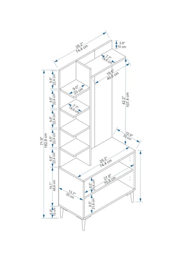 Arnetti Askılı Julendor Portmanto,beyaz
