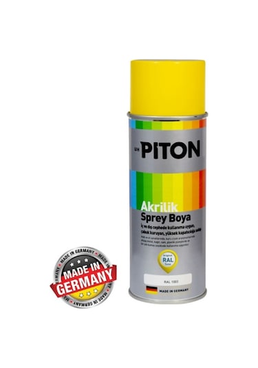Piton Akrilik Sprey Boya 400 Ml Ral1003 Sinyal Sarı