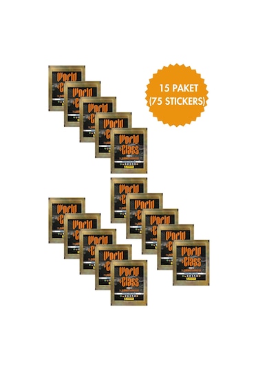 Toyika Panini Lisanslı World Class 2024 Koleksiyon 15 Paket 75 Stickers Çıkartma