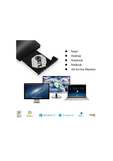 Sones 663 Yüksek Hızlı Cd Dvd Yazıcı Usb3.0 Bilgisayar Dizüstü Bilgisayar Harici Optik Sürücü Yazıcısı