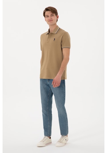 U.s. Polo Assn. Erkek Haki Tişört Basic 50306011-vr027 Haki