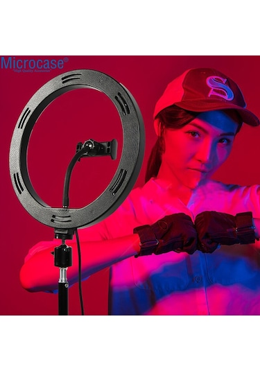 26 Cm Selfie Rgb Led Ring Halka Işık+2.1Mt Tripod+Kumanda Al2643