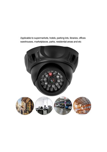 Yuntech01 Kırmızı Led'li Sahte Kameralar - Hırsızları Engelle, Güvenliği Artır - Ev/ofis/market Uygun Pil Dahil Değil