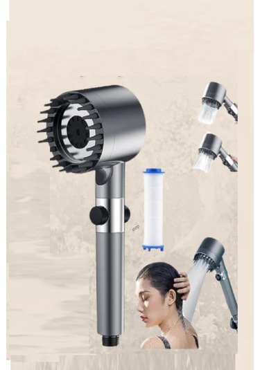 Banyo Keyfi İçin Kireç Filtreli Açma Kapamalı 3mod Masajlı Duş Başlığı Diğer