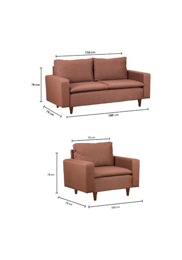 Lungo Modüler Koltuk Takımı Keten Açık Kahverengi Açık Kahverengi