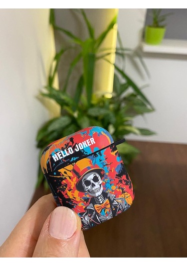 Iphone 3. Nesil Uyumlu Koruyucu Bluetooth Kulaklık Kılıfı Joker Desenli Fosforlu Figürlü Joker Airpods 3. Nesil