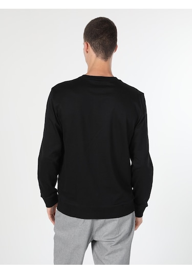 Colin's Regular Fit Baskılı Siyah Erkek Sweatshirt CL1060122_Q1.V2_BLK Siyah