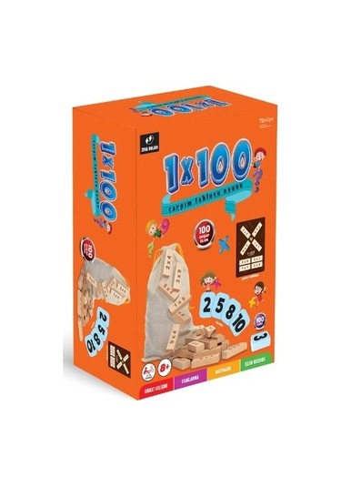 1 X 100 Çarpım Tablosu - Çarpma - Oyun - Ahşap Oyuncak - Matema