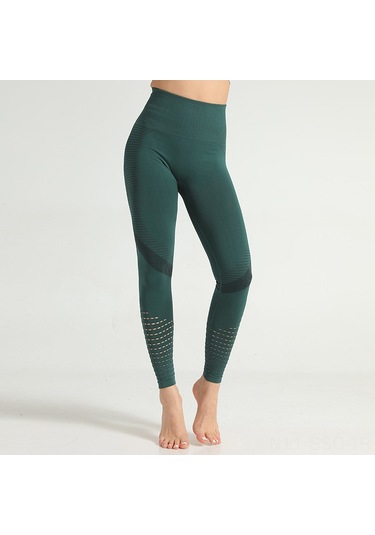 Springsun Kadınlar İçin Rahat Yüksek Bel Yoga Taytı - Nefes Alabilir Seamless Spor Pantolon Yeşil