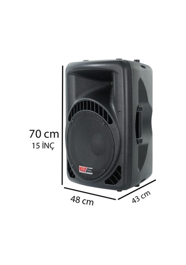 Lastvoice Ample-15ap Taşınabilir Seyyar Portatif Mikrofonlu Elektrikli Ses Sistemi Hoparlör 1000 Watt