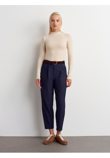 Dilvin 31433 Yarım Balıkçı Yaka Top-taş Taş