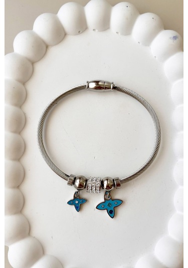 5003 Simgeler Sallantılı Çelik Bileklik Çelik