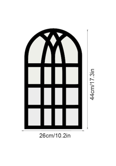 Suntek Kemerli Bölmesi Ayna Duvara Monte Dekoratif Akrilik Camı Siyah