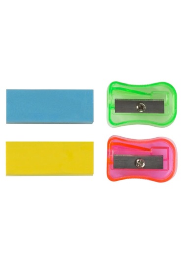 Parrot 4'lü Set 2 Silgi 2 Kalemtraş