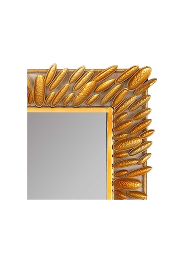 Vitale Kabuklu Model Dikdörtgen Ayna Gold Ak.Df0073 Sarı