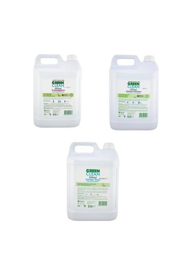 U Green Clean Çamaşır Deterjanı 5 L + Çamaşır Yumuşatıcısı 5 L + Çamaşır Suyu 5 L