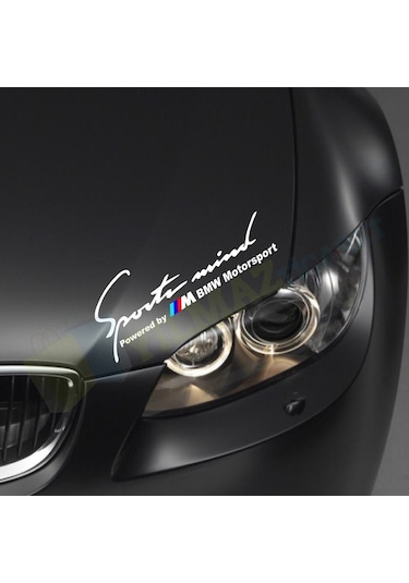 Bmw M Motorsport Logo Sport Mind Oto Kaput Sticker Etiket Yapıştırma
