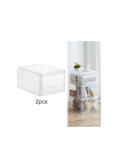 Suntek Şeffaf Ayakkabı Kutusu İstiflenebilir Manyetik Kapatma