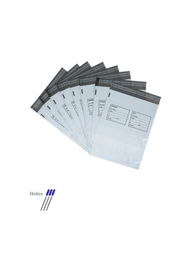 Orta Boy Cepli Kargo Poşeti 30x37+5 Cm - 100 Adet 40+40 80 Mikron
