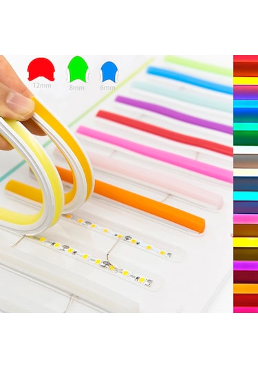 Turkuaz Neon Led Kılıf 5 Metre 6mm İkinci Nesil Silikon Difüzör