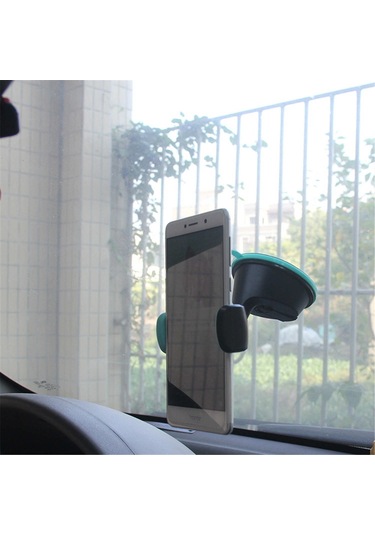 Singree Evrensel Araç Telefon Tutucu - 360 Derece Dönebilir, Yapışkanlı Vantuzlu, Tek Elle Kullanım Gri