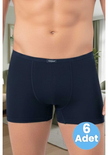 Uniquetrenders Erkek Pamuklu 6'lı Modal Boxer Lacivert