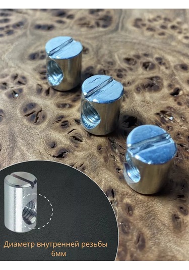 23 Bolta Krepez M6 10x12mm Mobilya İçin Barlı Somun, 50 Adet. 165513915 6