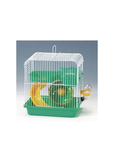 Hamster Kafesi Yeşil Beyaz 23x17x25