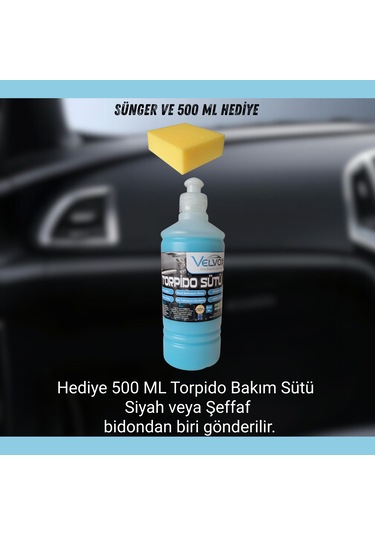 Velvox Torpido Bakım Sütü 5 Lt Jel Formu + 500 Ml Ve Sünger