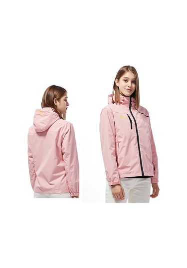 Kadın Açık Spor Tek Katmanlı Stormsuit Aşınmaya Dayanıklı Su Geçirmez Rüzgar Geçirmez Mont Pembe