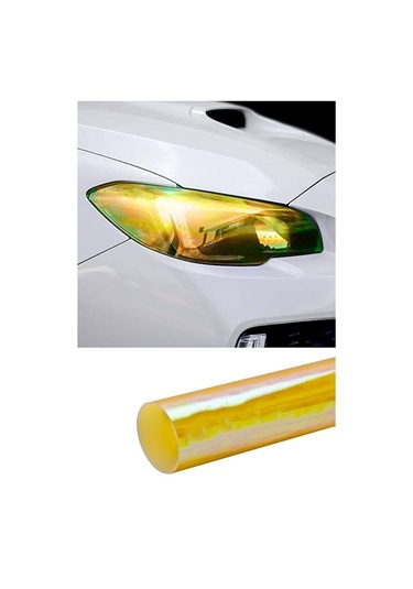 Far Stop Filmi Far Folyosu Bukalemun Sarı Rengarenk Far Çizik Çizilme Engelleyici Folyo 100cmx30cm