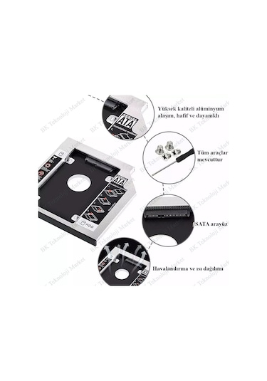 12.7Mm Sata 3.0 2.5 İnch Notebook Hdd Ssd Caddy Kızak Kutu