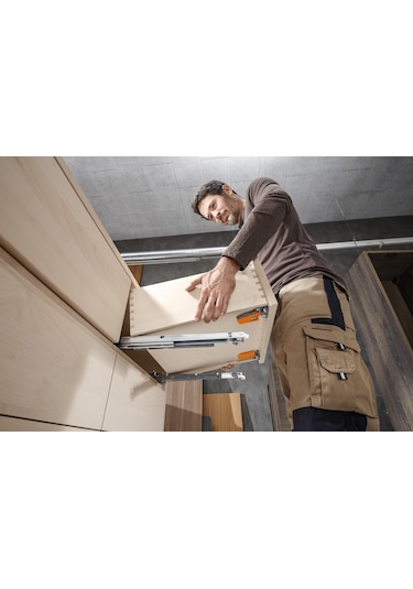 760h4000s Blum Movento Çift Açılım Frenli Ray 40 Cm-5445 Gümüş