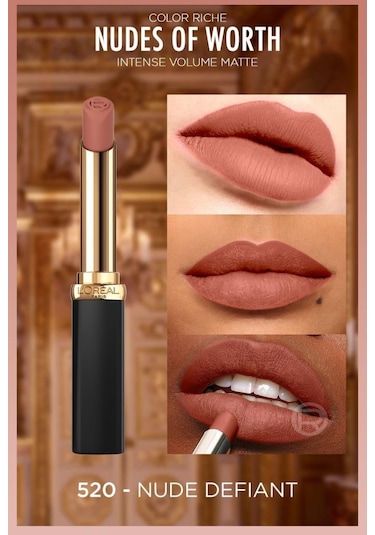 L'Oreal Paris Color Riche Intense Volume Matte Ruj 520 Nude Defiant